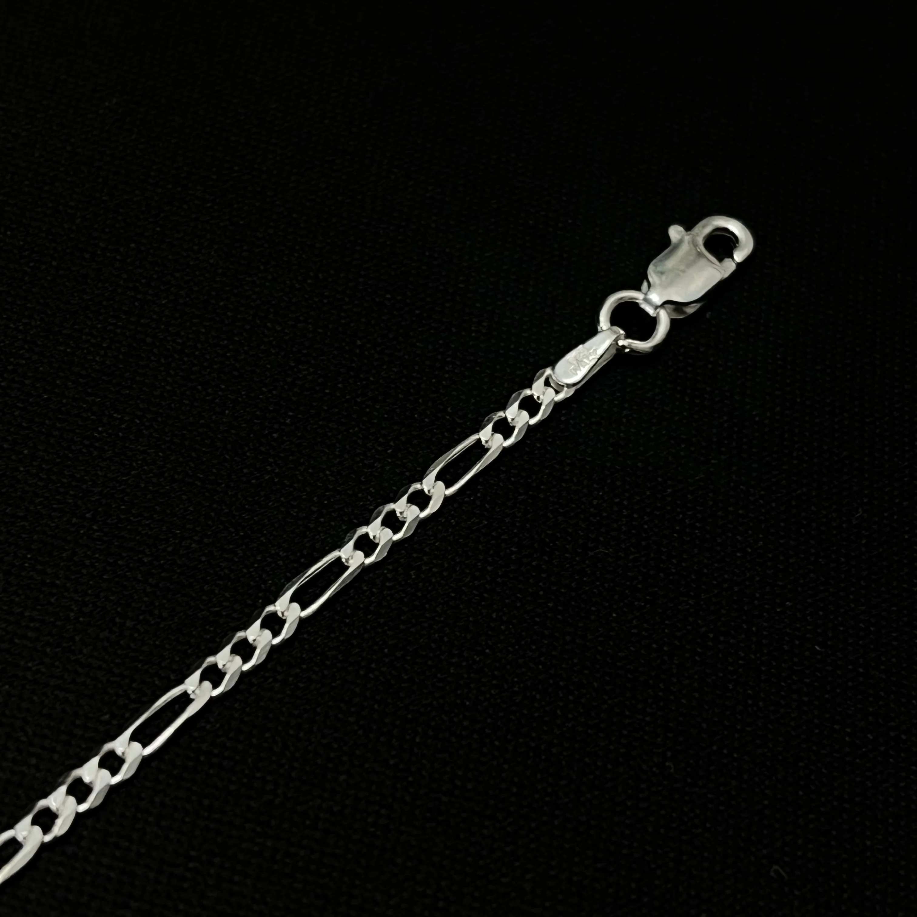 2MM Sterling Silver Flat Figaro Chain - Image 3