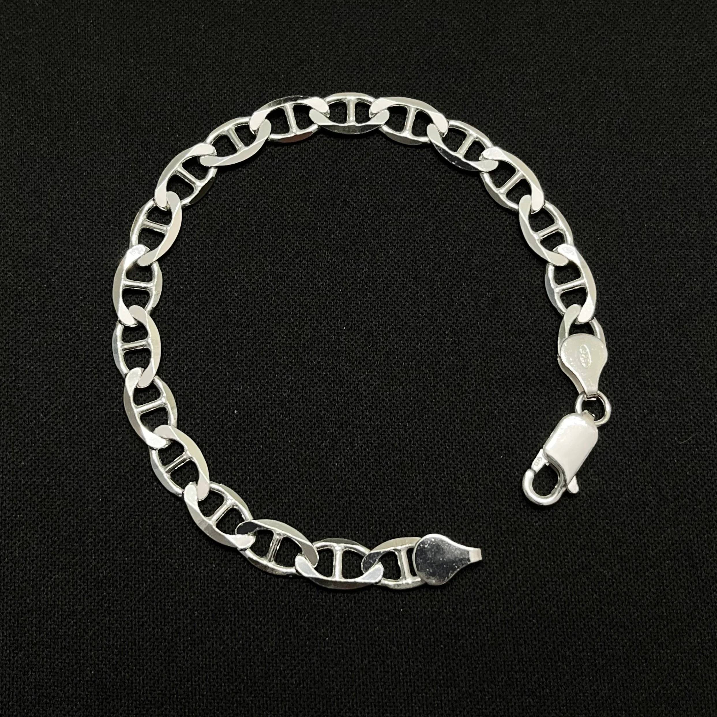 6MM Sterling Silver Mariner Bracelet