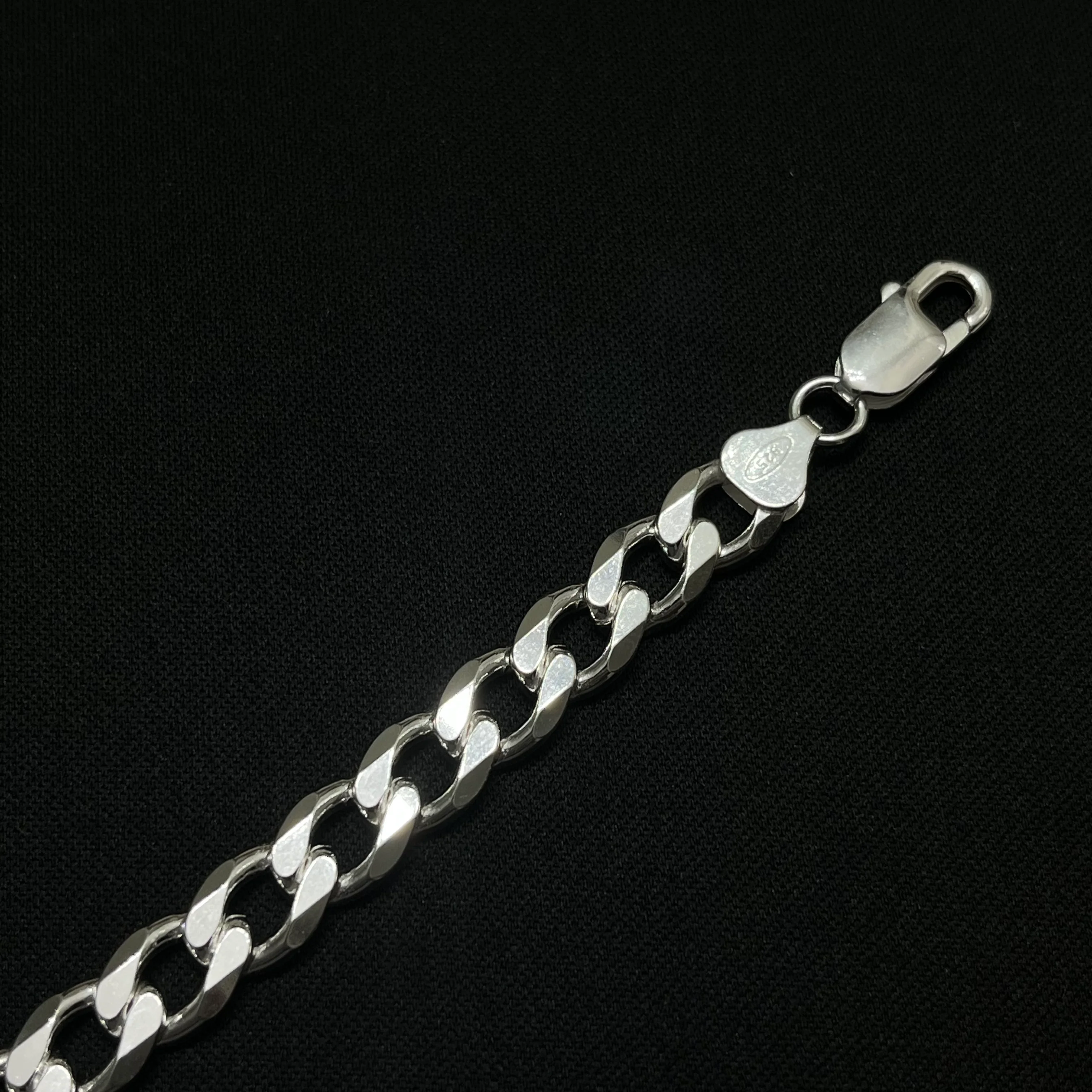 8MM Sterling Silver Curb Bracelet - Image 3