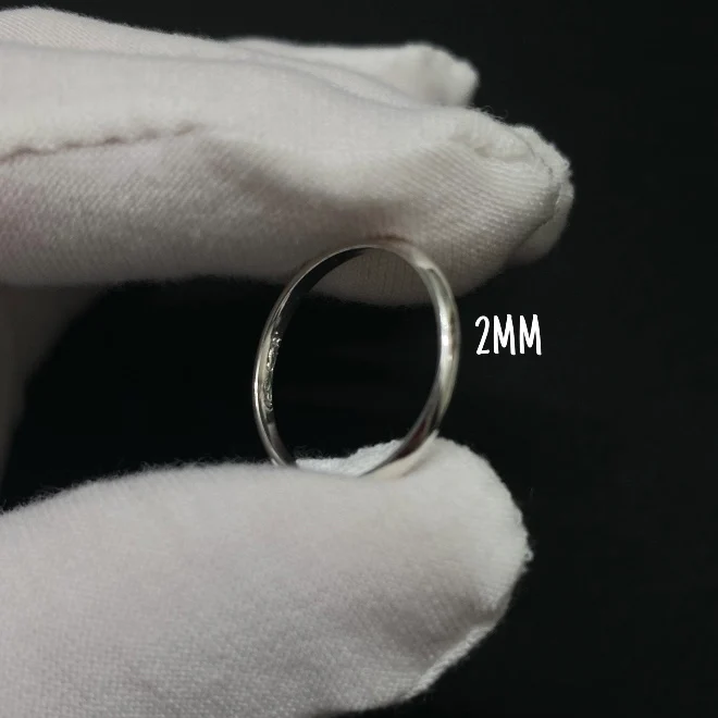 Sterling Silver 2MM Plain Band Ring - Image 2