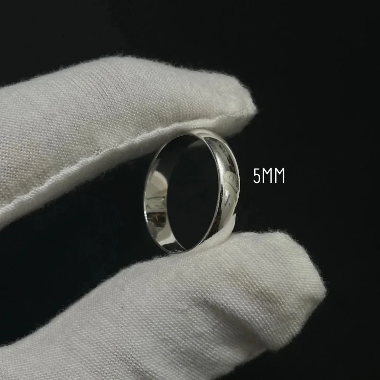 Sterling Silver 5MM Plain Band Ring - Image 4
