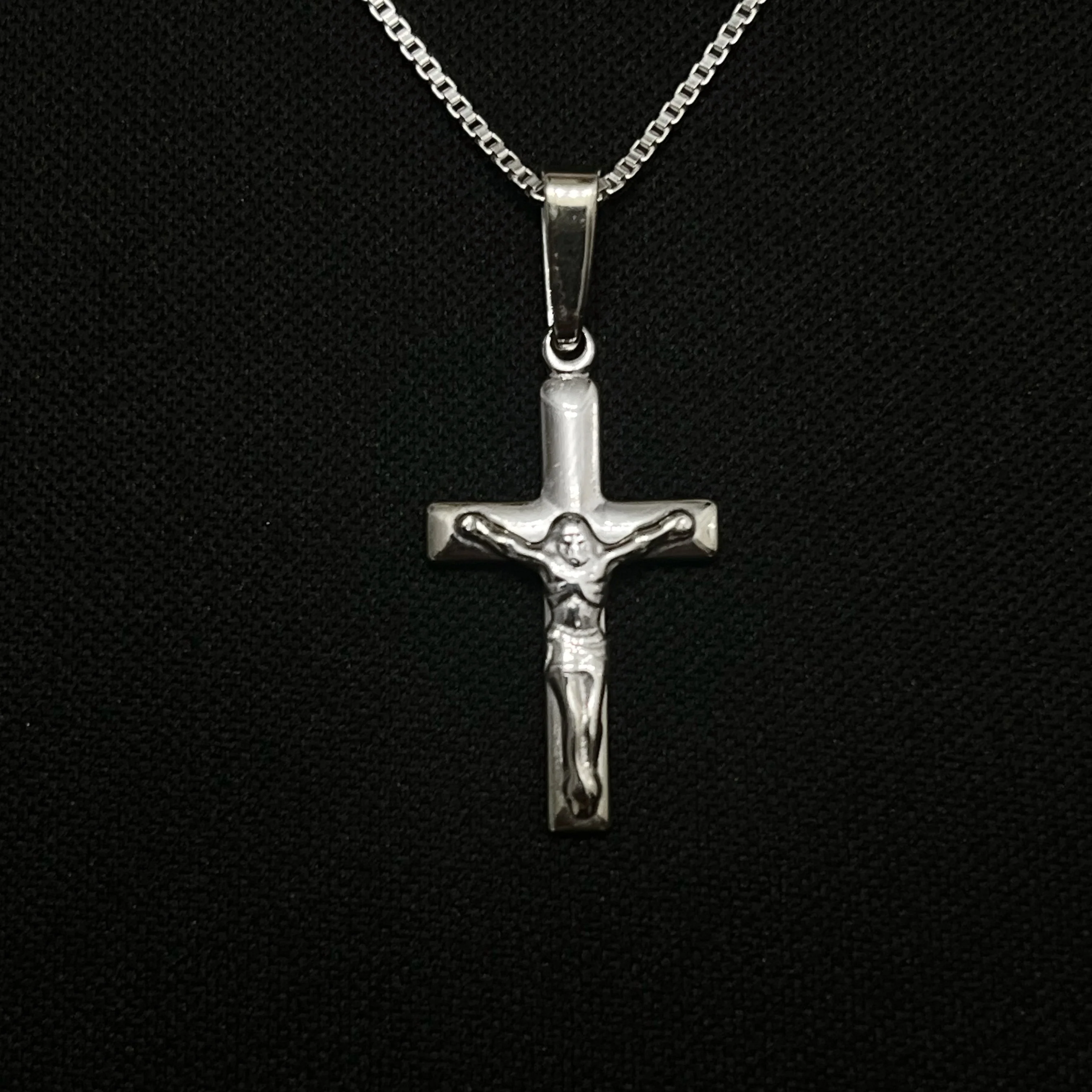 Sterling Silver Basic Crucifix Necklace - Image 2
